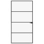 vidaXL Puerta interior vidrio templado y aluminio negro 102x201,5 cm vidaXL Puerta interior vidrio templado y aluminio negro 102x201,5 cm