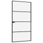 vidaXL Puerta interior vidrio templado y aluminio negro 102x201,5 cm vidaXL Puerta interior vidrio templado y aluminio negro 102x201,5 cm