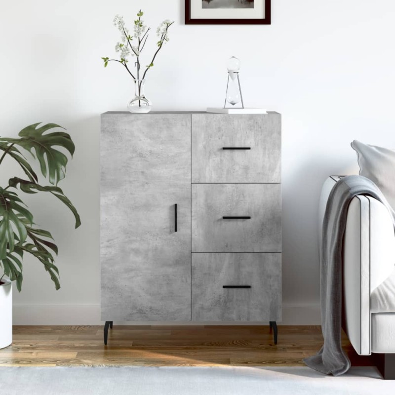 vidaXL Aparador de madera de ingeniería gris hormigón 69,5x34x90 cm vidaXL Aparador de madera de ingeniería gris hormigón 69,5x34x90 cm