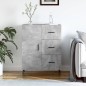 vidaXL Aparador de madera de ingeniería gris hormigón 69,5x34x90 cm vidaXL Aparador de madera de ingeniería gris hormigón 69,5x34x90 cm