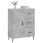 vidaXL Aparador de madera de ingeniería gris hormigón 69,5x34x90 cm vidaXL Aparador de madera de ingeniería gris hormigón 69,5x34x90 cm