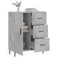 vidaXL Aparador de madera de ingeniería gris hormigón 69,5x34x90 cm vidaXL Aparador de madera de ingeniería gris hormigón 69,5x34x90 cm