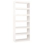 vidaXL Estantería/divisor espacios madera pino blanco 80x30x199,5 cm vidaXL Estantería/divisor espacios madera pino blanco 80x30x199,5 cm