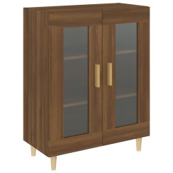 vidaXL Aparador de madera de ingeniería marrón roble 69,5x34x90 cm