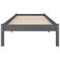 vidaXL Estructura de cama de madera maciza de pino gris 100x200 cm