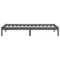 vidaXL Estructura de cama de madera maciza de pino gris 100x200 cm