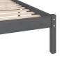 vidaXL Estructura de cama de madera maciza de pino gris 100x200 cm