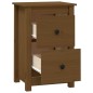 vidaXL Mesitas de noche 2 uds madera de pino marrón miel 40x35x61,5 cm vidaXL Mesitas de noche 2 uds madera de pino marrón miel 40x35x61,5 cm