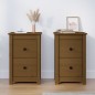 vidaXL Mesitas de noche 2 uds madera de pino marrón miel 40x35x61,5 cm vidaXL Mesitas de noche 2 uds madera de pino marrón miel 40x35x61,5 cm