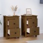 vidaXL Mesitas de noche 2 uds madera de pino marrón miel 40x35x61,5 cm vidaXL Mesitas de noche 2 uds madera de pino marrón miel 40x35x61,5 cm
