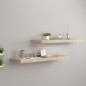 vidaXL Estantes flotantes de pared 4 uds MDF color roble 80x23,5x3,8cm vidaXL Estantes flotantes de pared 4 uds MDF color roble 80x23,5x3,8cm