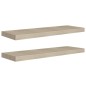 vidaXL Estantes flotantes de pared 4 uds MDF color roble 80x23,5x3,8cm vidaXL Estantes flotantes de pared 4 uds MDF color roble 80x23,5x3,8cm