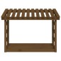 vidaXL Leñero de madera maciza pino marrón miel 108x64,5x78 cm vidaXL Leñero de madera maciza pino marrón miel 108x64,5x78 cm