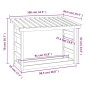 vidaXL Leñero de madera maciza pino marrón miel 108x64,5x78 cm vidaXL Leñero de madera maciza pino marrón miel 108x64,5x78 cm