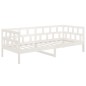 vidaXL Sofá cama madera maciza de pino blanco 90x200 cm vidaXL Sofá cama madera maciza de pino blanco 90x200 cm