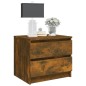 vidaXL Mesita noche madera contrachapada roble ahumado 50x39x43,5 cm