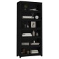 vidaXL Estantería madera maciza de pino negra 80x35x183 cm vidaXL Estantería madera maciza de pino negra 80x35x183 cm