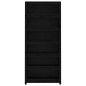 vidaXL Estantería madera maciza de pino negra 80x35x183 cm vidaXL Estantería madera maciza de pino negra 80x35x183 cm