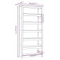 vidaXL Estantería madera maciza de pino negra 80x35x183 cm vidaXL Estantería madera maciza de pino negra 80x35x183 cm