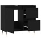 vidaXL Armario de baño madera contrachapada negro 65x33x60 cm vidaXL Armario de baño madera contrachapada negro 65x33x60 cm
