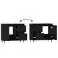 vidaXL Armario de baño madera contrachapada negro 65x33x60 cm vidaXL Armario de baño madera contrachapada negro 65x33x60 cm