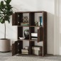 vidaXL Estantería de madera de ingeniería roble ahumado 60x27,5x88 cm vidaXL Estantería de madera de ingeniería roble ahumado 60x27,5x88 cm