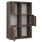 vidaXL Estantería de madera de ingeniería roble ahumado 60x27,5x88 cm vidaXL Estantería de madera de ingeniería roble ahumado 60x27,5x88 cm