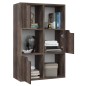 vidaXL Estantería de madera de ingeniería roble ahumado 60x27,5x88 cm vidaXL Estantería de madera de ingeniería roble ahumado 60x27,5x88 cm