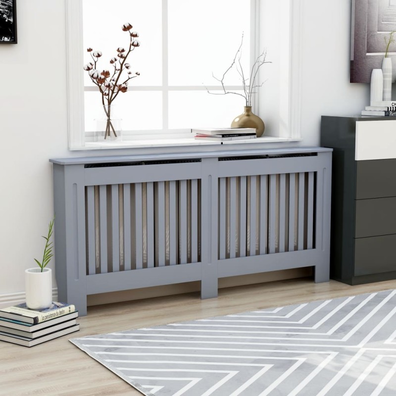 vidaXL Cubierta para radiador MDF gris antracita 172x19x81,5 cm vidaXL Cubierta para radiador MDF gris antracita 172x19x81,5 cm