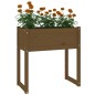 vidaXL Jardinera madera maciza de pino marrón miel 78x40x81 cm vidaXL Jardinera madera maciza de pino marrón miel 78x40x81 cm