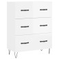vidaXL Aparador de madera contrachapada blanco brillante 69,5x34x90 cm vidaXL Aparador de madera contrachapada blanco brillante 69,5x34x90 cm
