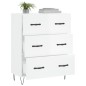 vidaXL Aparador de madera contrachapada blanco brillante 69,5x34x90 cm vidaXL Aparador de madera contrachapada blanco brillante 69,5x34x90 cm