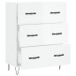 vidaXL Aparador de madera contrachapada blanco brillante 69,5x34x90 cm vidaXL Aparador de madera contrachapada blanco brillante 69,5x34x90 cm