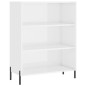 vidaXL Estantería madera de ingeniería blanco brillo 69,5x32,5x90 cm