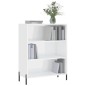 vidaXL Estantería madera de ingeniería blanco brillo 69,5x32,5x90 cm