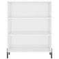 vidaXL Estantería madera de ingeniería blanco brillo 69,5x32,5x90 cm