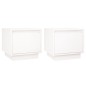 vidaXL Mesitas de noche 2 uds madera maciza de pino blanco 35x34x32 cm vidaXL Mesitas de noche 2 uds madera maciza de pino blanco 35x34x32 cm