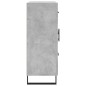 vidaXL Aparador de madera de ingeniería gris hormigón 69,5x34x90 cm