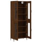 vidaXL Aparador alto madera contrachapada marrón roble 69,5x34x180 cm vidaXL Aparador alto madera contrachapada marrón roble 69,5x34x180 cm
