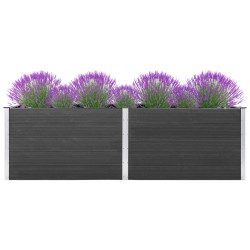 vidaXL Arriate elevado de jardín WPC gris 200x50x91 cm