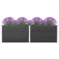 vidaXL Arriate elevado de jardín WPC gris 200x50x91 cm