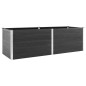 vidaXL Arriate elevado de jardín WPC gris 200x50x91 cm
