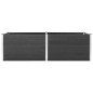vidaXL Arriate elevado de jardín WPC gris 200x50x91 cm