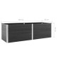 vidaXL Arriate elevado de jardín WPC gris 200x50x91 cm