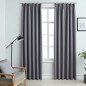 vidaXL Cortinas opacas con ganchos 2 piezas gris 140x245 cm