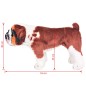 vidaXL Perro bulldog de peluche de pie blanco y marrón XXL vidaXL Perro bulldog de peluche de pie blanco y marrón XXL