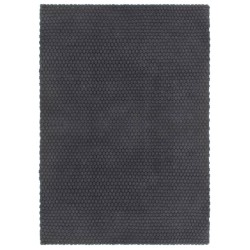 vidaXL Alfombra rectangular algodón gris antracita 80x160 cm
