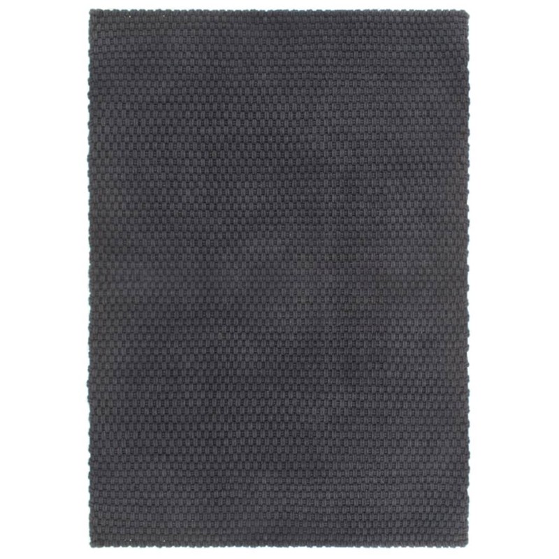 vidaXL Alfombra rectangular algodón gris antracita 80x160 cm vidaXL Alfombra rectangular algodón gris antracita 80x160 cm