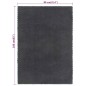 vidaXL Alfombra rectangular algodón gris antracita 80x160 cm vidaXL Alfombra rectangular algodón gris antracita 80x160 cm