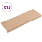 vidaXL Alfombrilla de escaleras 15 uds tela punzonada marrón 65x21x4cm vidaXL Alfombrilla de escaleras 15 uds tela punzonada marrón 65x21x4cm